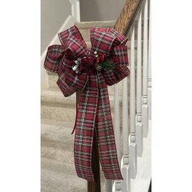 Handmade Christmas Stair Bow / Wreath Bow/ Christmas Tree Bow/ Lantern Bow
