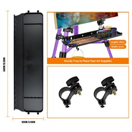 Art Easel Aluminum Alloy Portable Extendable Easel with Hand Crank Adjustable to 61.8 '' Drawing Board Holder, Compass, Level and Storage Bag -for Artists, Painters, Sketching, Outdoor Painting