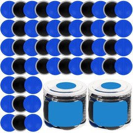 Tallew 100 Pcs 58 mm Tire Repair Patch Round Tyre Puncture Repair Patch Natural Rubber Tube and Tire Patch Cold Patch for Car Truck Motorcycle Automobile Bike Inner Tire