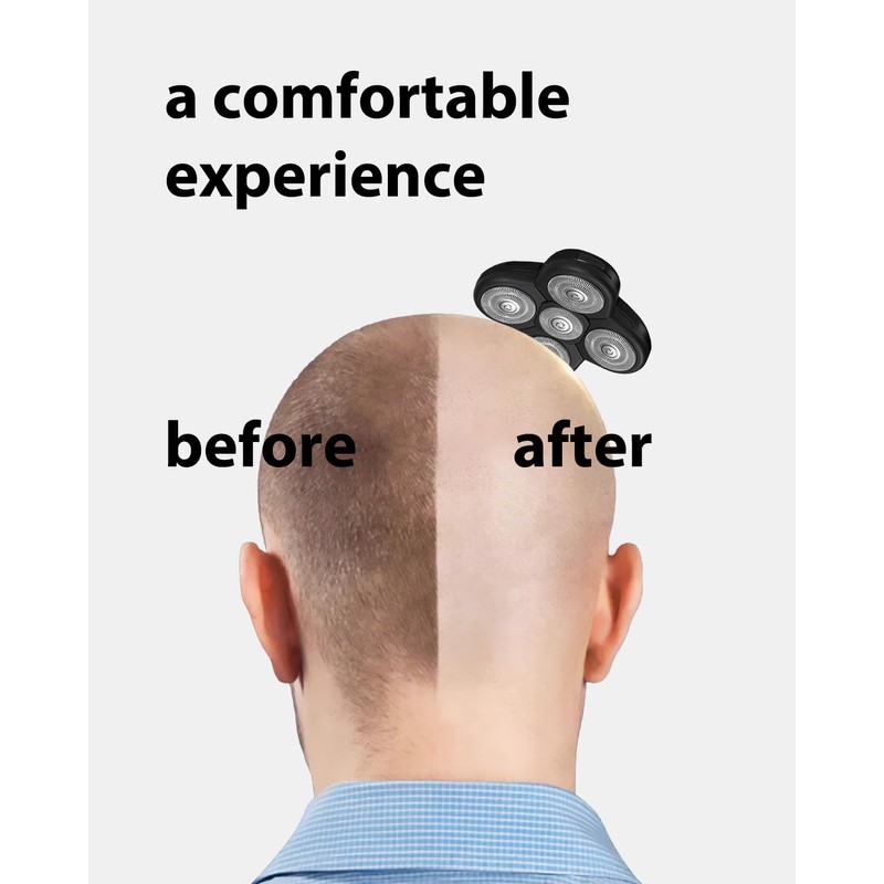 wotdmu 3-Pack Replacement Blades for Bald Men's Electric Head Shaver