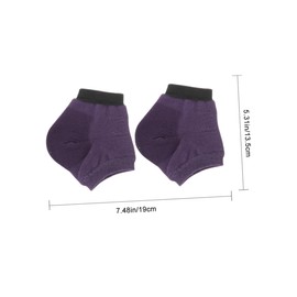 Gatuida 5 Pairs Purple Cotton Heel Socks Moisturizing Gel for Dry Cracked Skin Breathable Dryness Foot Care Socks for Women Softens and Nourishes Heels Reusable and Comfortable