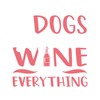 CafePress Meditation All I Need Is Dogs Wine Greeting Cards
