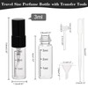 Beomeen 36Pcs 3ML Clear Glass Perfume Travel Refillable Spray Bottles,
