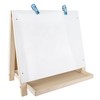 Constructive Playthings 3-Way Wooden Table Top Easel with Chalkboard, White