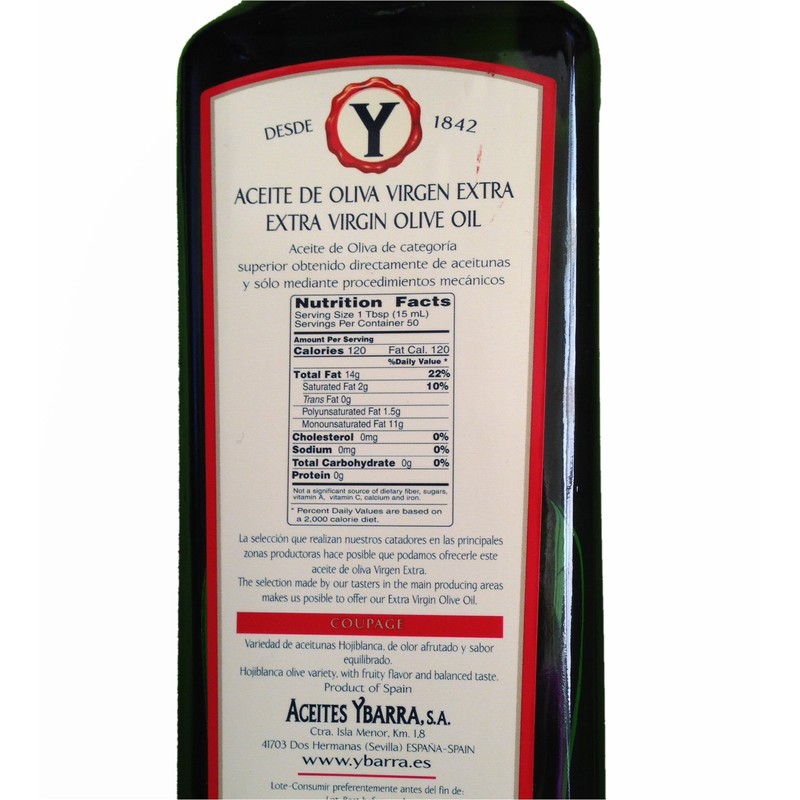 Ybarra Extra Virgin Olive Oil From Spain (750 Ml)
