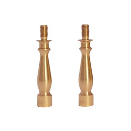 2 pcs 2" Turned Solid Brass Lamp Shade Risers for Washer Fitter Style Lamp Shades
