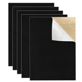 LCEAI 5PCS Self Adhesive Felt Sheet - Black Felt Sheets with Adhesive Backing for Drawer/Jewelry Box Liner (9" x 11")