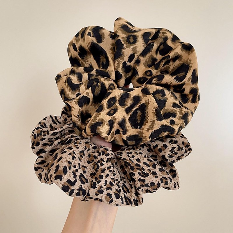 shefun JP217 Scrunchies, Silk Hair Tie, Set of 2, Adults,