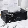 Marble Ink Pattern Leather Tissue Box Holder - Waterproof Rectangular