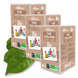 Les Papoteuses | Organic Oolong Tea from China | 72 Bags | Certified Organic and Fair Trade | Set of 3 Boxes of 24 Bags of Oolong Tea Leaves