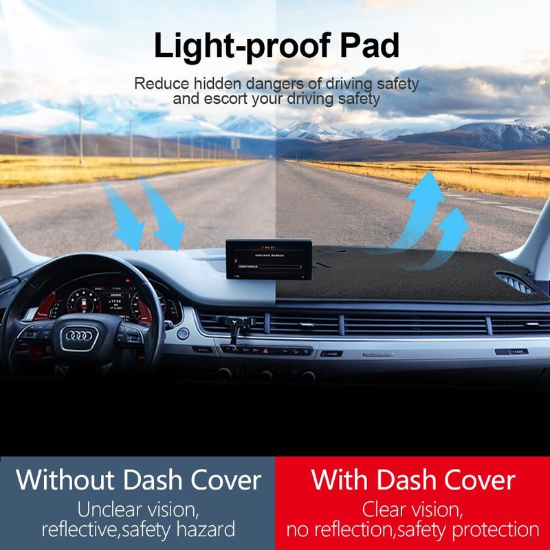 HanLanKa Dashboard Cover Dash Cover Mat Pad Compatible with Dodge