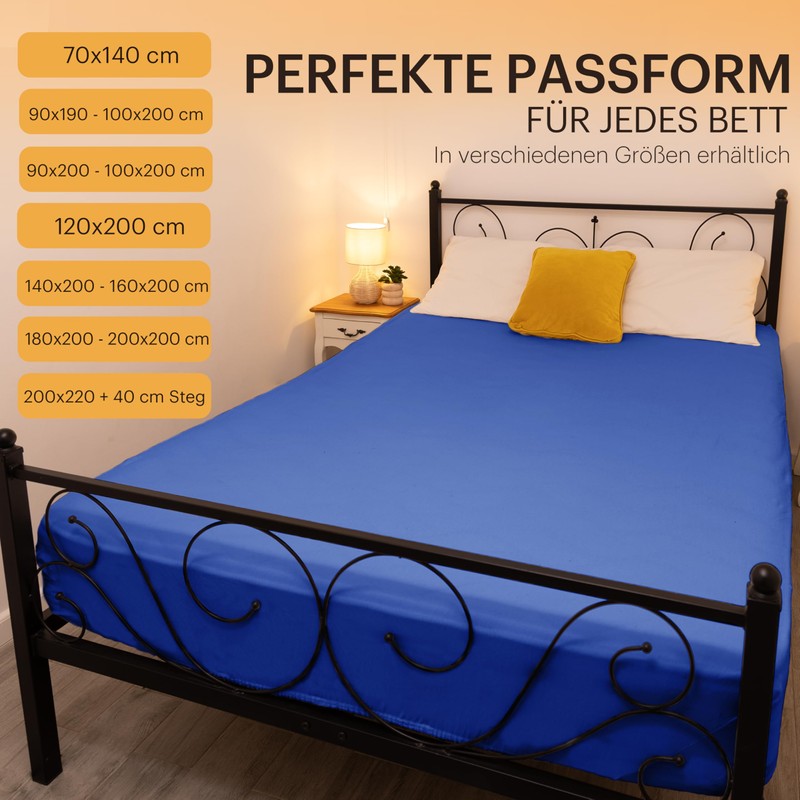 NatureMark Jersey Fitted Sheets, 100% Cotton, Many Sizes and Colours,