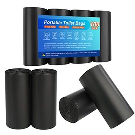 100 Portable Toilet Bags, Camping Toilet Bags Biodegradable Toilet Bags, 8 Gallon Porta Potty Bags Waste Bags Compostable Bags for Adults Outdoor Camping Hiking Boating Car Travel Patients