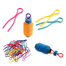 100 PCS Bobbin Thread Holders,Color Thread Clips Sewing Machine Accessories Bobbin Clips Set for Thread Spool Organizing Embroidery