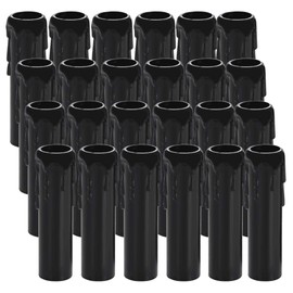 Skelang 24 Pcs 4" Tall Candle Socket Covers, Black Candle Covers Sleeves Fit to Most Chandeliers, Chandeliers Base, Chandelier Covers