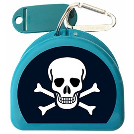 Zumoe Mouth Guard, Retainer Mouthguard Dental Case - Skulls & Bones