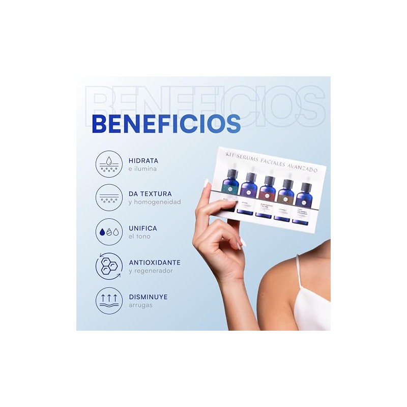 Mist Jewel Kit 5 Serum Facial Antiedad, Antimanchas e Hidratante