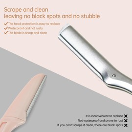 WDVFETGBGHHDSCFRCE Compatible with Tweezerman facial razor refills, (Pack of 30).