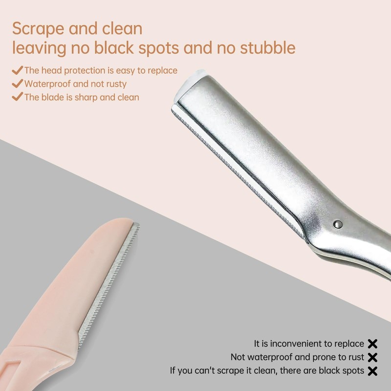 WDVFETGBGHHDSCFRCE Compatible with Tweezerman facial razor refills, (Pack of 30).