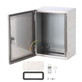 Stainless Steel Enclosure, IP65 Waterproof Electrical Box for Indoor and Outdoor Projects,12"x12"x8" Electrical Junction Box Includes Mounting Plate and Wall Bracket