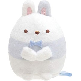 Sumikko Gurashi MY99201 Fushigina Rabbit Niwa, Tenori Plush Toy, Rabbit Meister, Blue, White, Pink