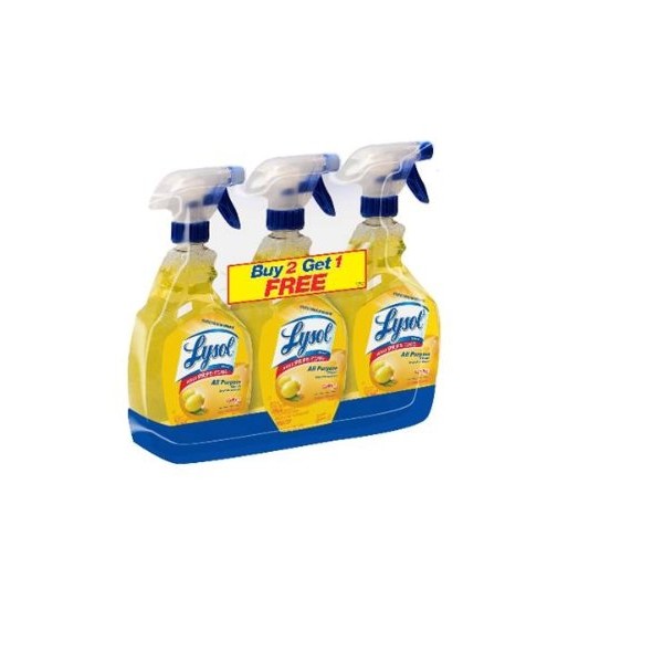 Lysol All Purpose Cleaner Spray, Lemon Breeze, 32 Ounces each (Pack of 3)