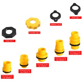 Osilly 15PCS No Spill Car Coolant Funnel Kit, Spill Free Vehicle Radiator Coolant Filling Funnel, Spill Proof Auto Radiator Funnel Bleeder Accessories with Adapters, Universal for Most Cars