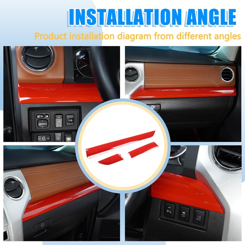 LLKUANG Central Control Dashboard Panel Decorative Panel Cover Compatible with