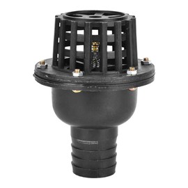 ViaGasaFamido Water Pump Foot Valve, Pump Foot Valve, Check Valve, PVC Well Pump Foot Valve Black for Fluid Machine, 1.5in 2in 2.5in 3in 4in(1.5")