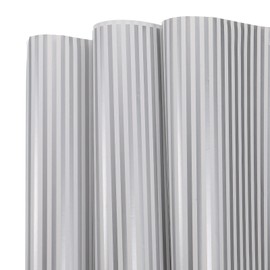 MECCANIXITY Birthday Wrapping Paper Sheet, Silver Stripe 20 x 28 Inch Gift Wrapping Paper for Wedding, Parties 6Pcs