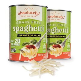 Absolutely Gluten Free Grain Fee Hearts of Palm Spaghetti 14oz (2 Pack) | Vegan, Keto Friendly, Low Calorie, Plant Based Pasta