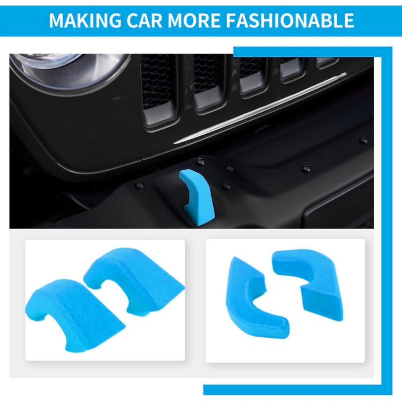 SQQP Bumper Tow Hook Covers 2Pcs Fit for 2007-2018 Jeep