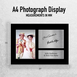 HWC Trading A4 Julie Andrews & Dick Van Dyke Mary Poppins Gifts Printed Signed Autograph Picture for Movie Memorabilia Fans