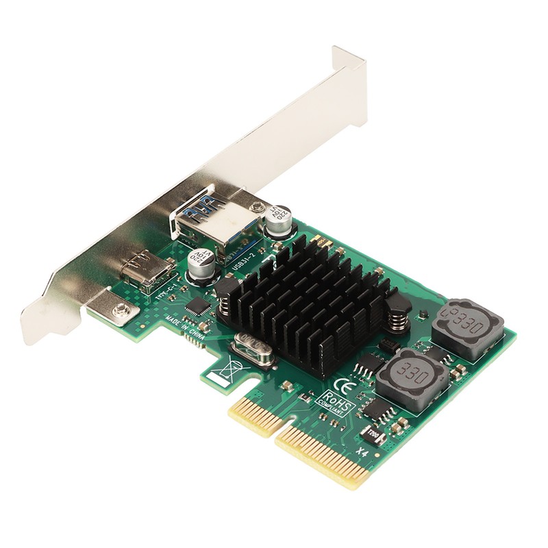 PCIE to USB 3.1 Expansion Card Self Powered 2 Ports