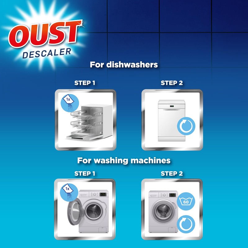 Oust Dishwasher & Washing Machine Descaler - 2 x 75g