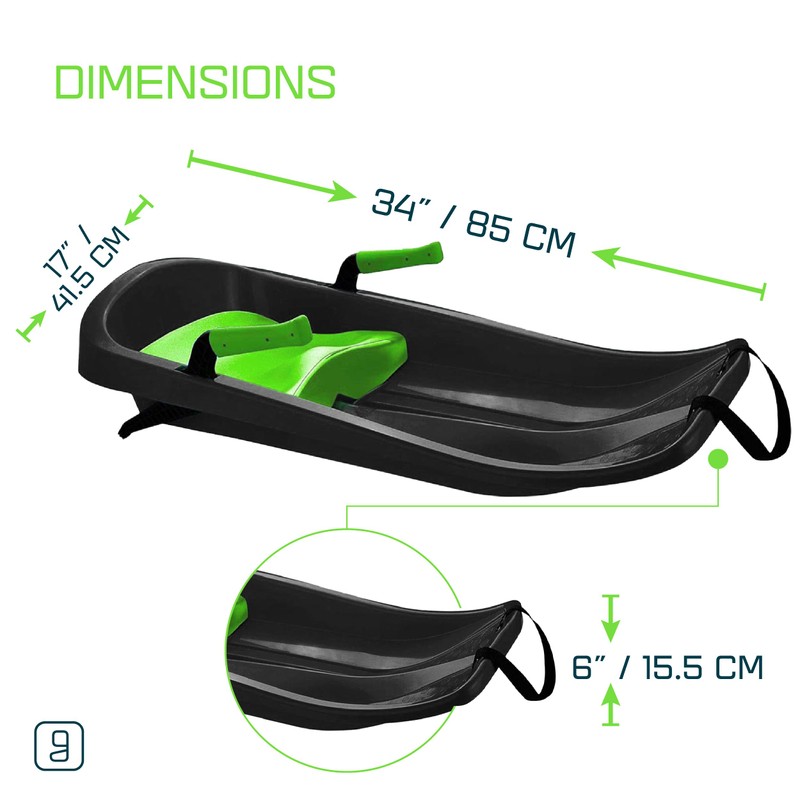 Gizmo Riders - Toboggan Kids and Toddlers Sleds, Durable Bobsled