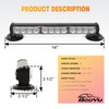 14" Battery Powered Emergency Strobe Lights Bar for Truck Vehicle