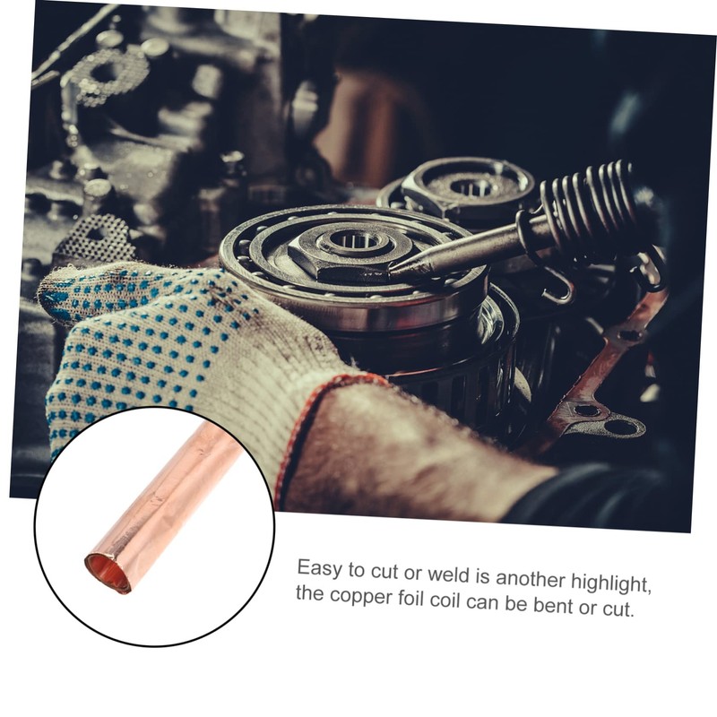 TEHAUX 2 Rolls 0.01mm Thick Copper Foil Sheet for Crafts