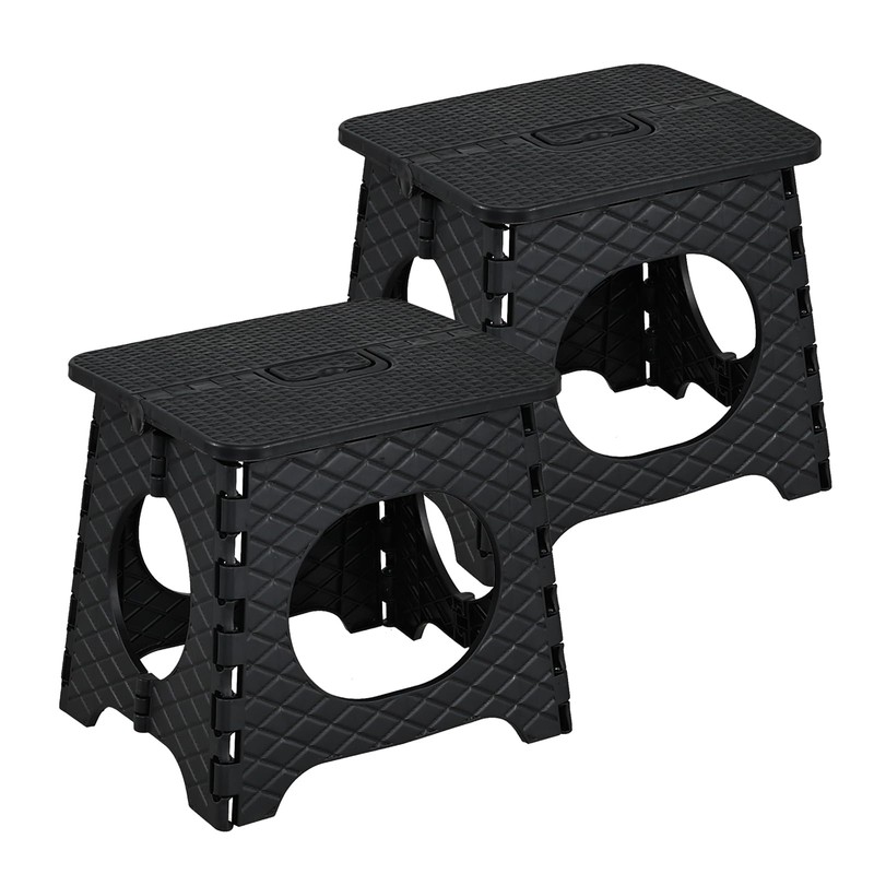 Hommp Folding Step Stool, 10 Inch Non-Slip Foldable Stool with