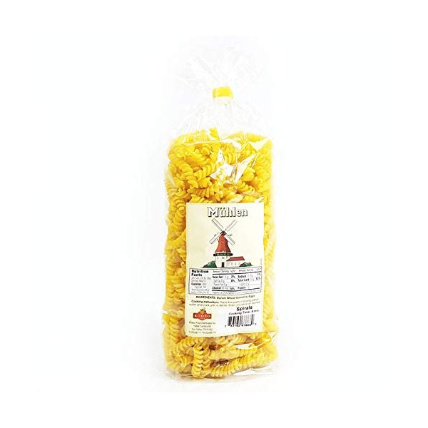 German Egg Noodle Spirals Wheat Semolina FUSILLI 1.1lb | 500g (pack of 3)