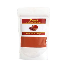 Raslok 100% Pure Kashmiri Chilli Powder 100gm - 3.52oz (Deggi Mirch, Low Heat) || Ground Indian Spice || Indian Origin || Traditional & all natural Indian Spice blend ||