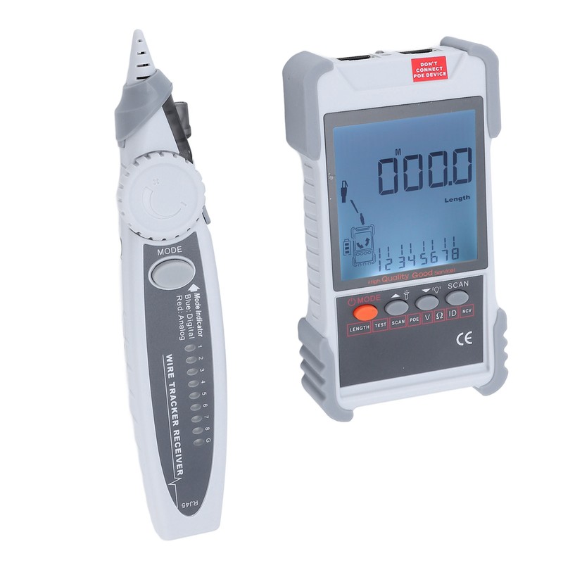 LCD Network Tester Multifunctional ABS Housing Line Finder with Multimeter