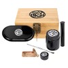 Smell Proof Wooden Storage Box with Lock and Key - Odorless Portable Storage Case for Accessories - Includes Lock and Key, Storage Jar and Tube, Tray, Resealable Bag, and More