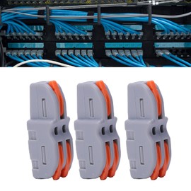 2-1 Cable Connector, 1-2 Lever Cable Connector, IDC Electric, 20 Pieces Quick Clamp Block, 1 Input 2 Output Cable Connector, TShape PushType Wiring Splitter SPLF12A