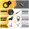 garini Black D Ring Tie Down Anchors,12Pcs Heavy Duty D