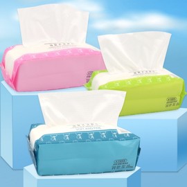 Disposable Facial Towel: Thick Pearl Pattern Non-Woven Cotton Soft Towel Free Size/Extractable Mesh Pattern Cleansing Cloth 90 Sheets 10ea
