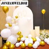 Jonhamwelbor White Balloons 12inch 100 Pack Matte White Latex Helium