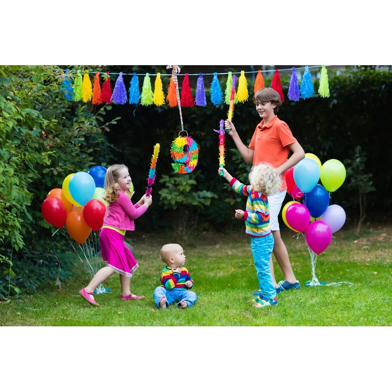 Relaxdays Pinata Number 9, Fillable Mini Pinata, Birthday, Party Pinata,