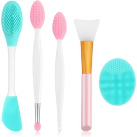 Exfoliante facial de silicona Yokilly YK-026 – Kit de 6 cepillos para labios, mascarilla y limpieza
