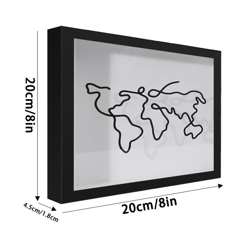 DONGTATA Large 20x20cm Ticket Shadow Box Frame for Travel and